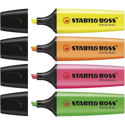 Stabilo Boss Highlighter Assorted 4 Pack