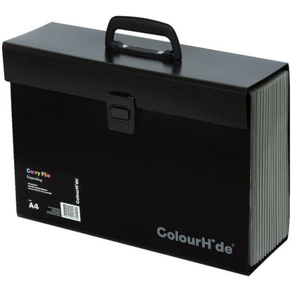 Colourhide Expanding Carry File Black