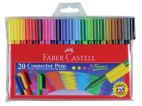 Marker Faber-Castell Connector Pens Pack 20