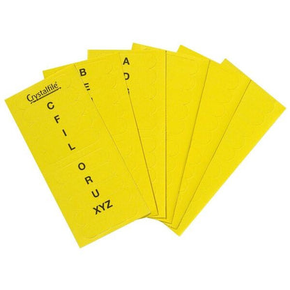 Crystalfile Indicator Tab Inserts A-Z Yellow 60 Pack