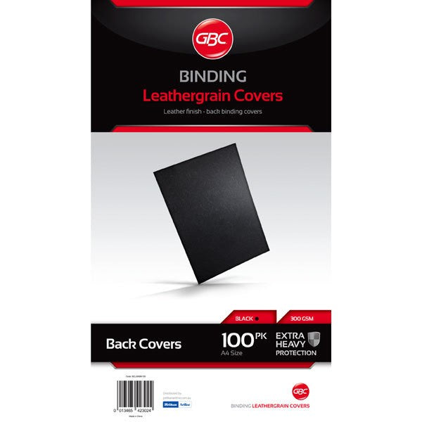 Binding Covers GBC IBICO A4 300GSM Leathergrain Black PK100