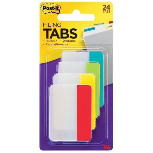Post-It Assorted Colors Durable Tab Package Of 24