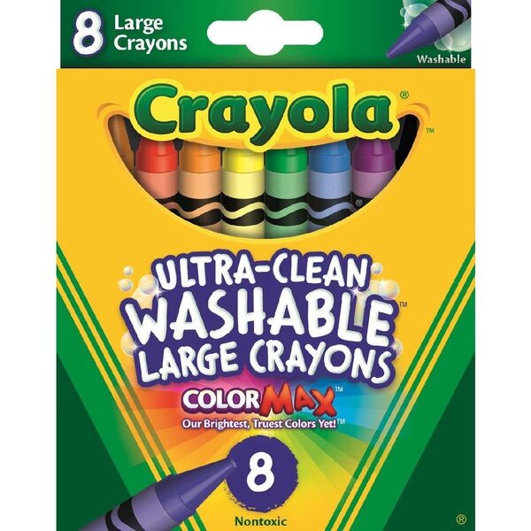 Crayola Washable Large Crayons 8 Pack