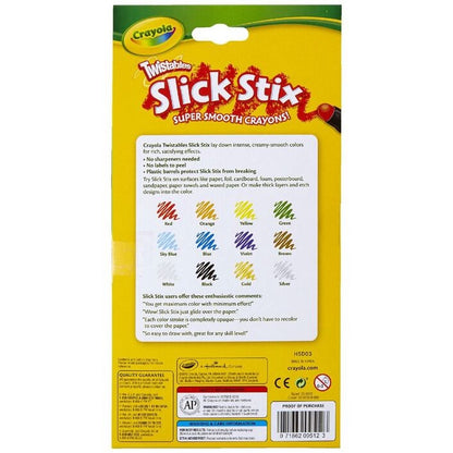 Crayola Twistable Slick Stix Crayons 12 Pack