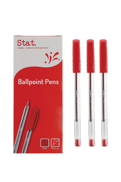 Stat Ballpoint Pen Box 12 Red