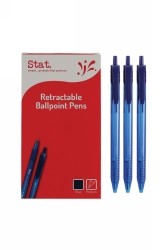 Stat Retractable Ballpoint Pen Box 12 Blue