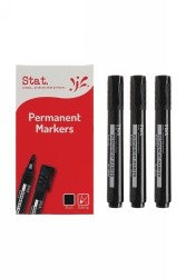 Stat Permanent Marker 2.0mm Bullet tip Black Box 12