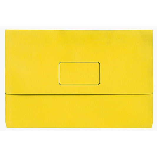Document Wallet STAT FC Board Yellow Pk 25