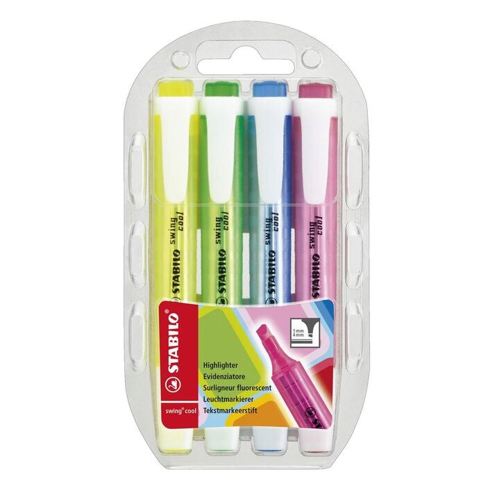 Stabilo Swing Cool Highlighters Assorted 4 Pack