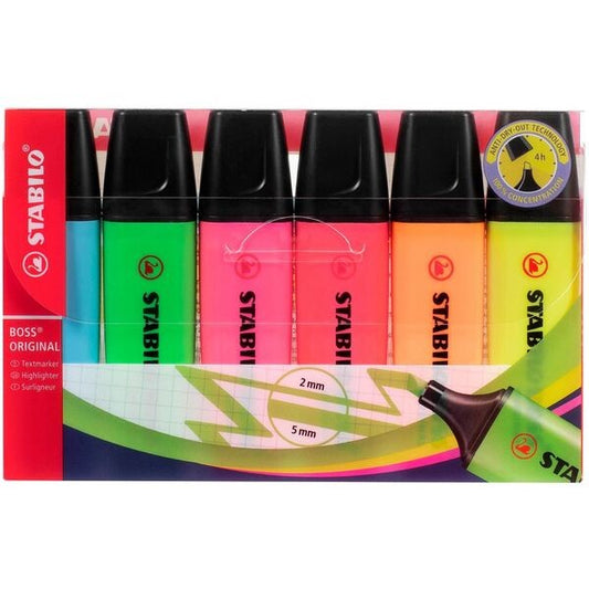 Stabilo Boss Highlighters Assorted 6 Pack