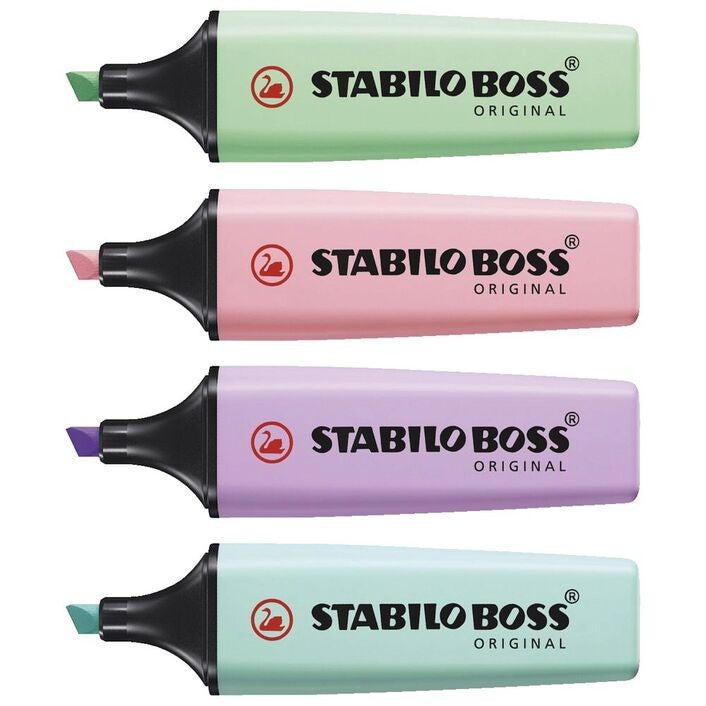 Stabilo Boss Highlighter Pastel 4 Pack