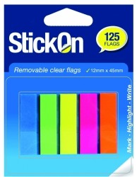 Flags Stick On Clear 5 Colours