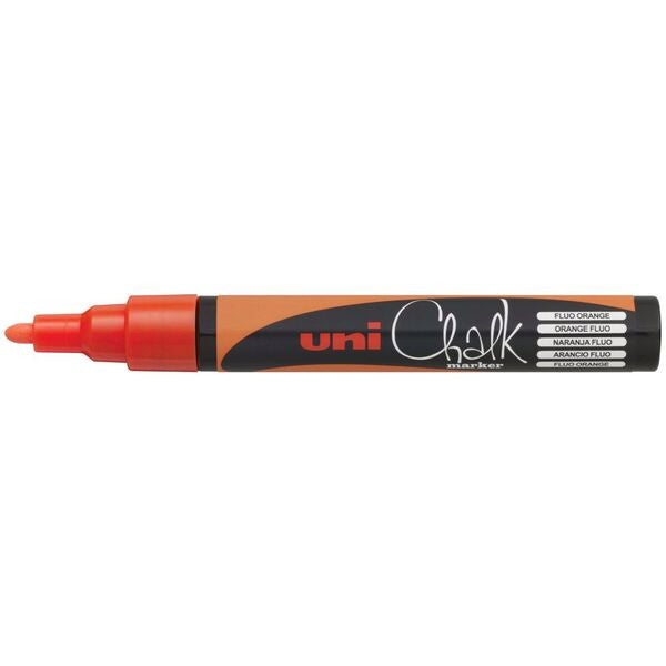 Uni Liquid Chalk Marker Bullet Tip Fluoro Orange