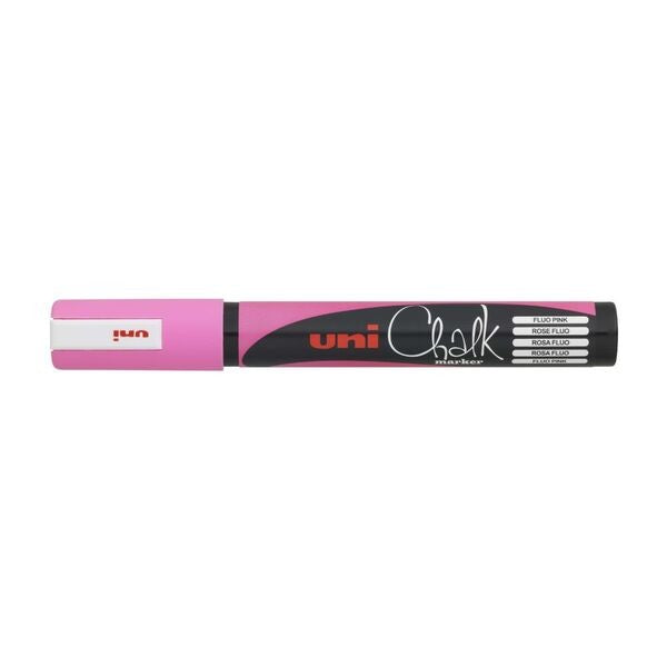 Uni Liquid Chalk Marker Bullet Tip Fluoro Pink