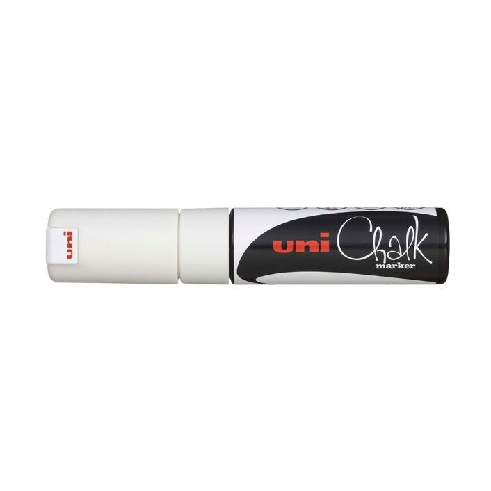 Uni Liquid Chalk Marker Chisel Tip White