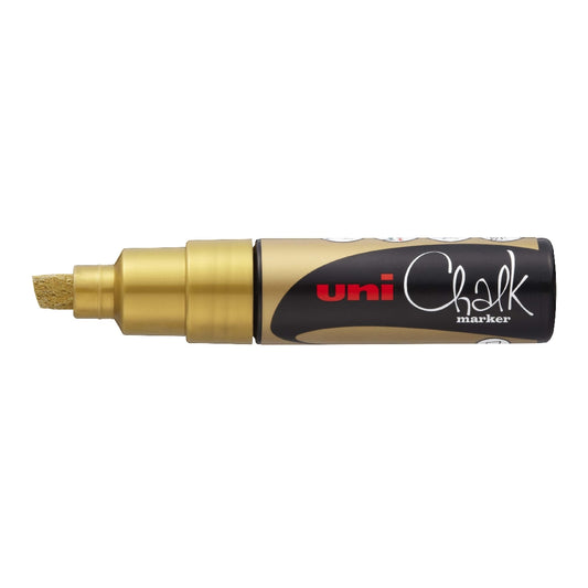 Uni Liquid Chalk Marker Chisel Tip Gold