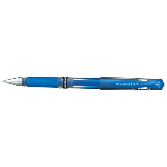 Uni-Ball Signo Metallic Gel Pen Broad Blue