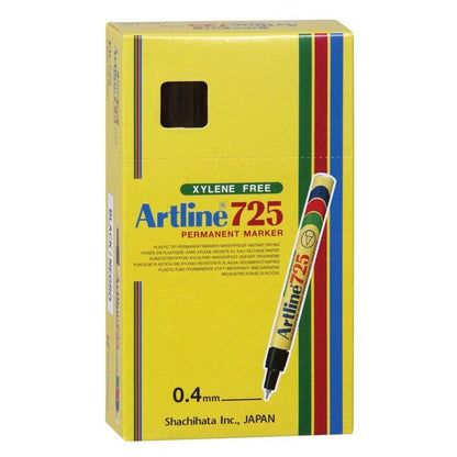 Artline 725 Permanent Marker Black 12 Pack