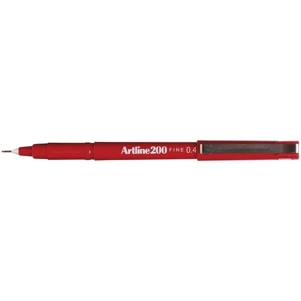 Artline 200 Fineliner 0.4mm Red
