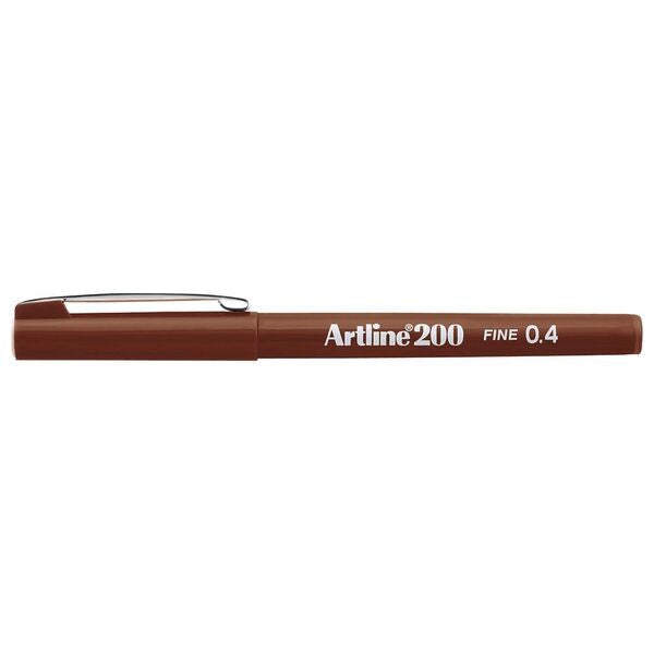 Artline 200 Fineliner 0.4mm Brown