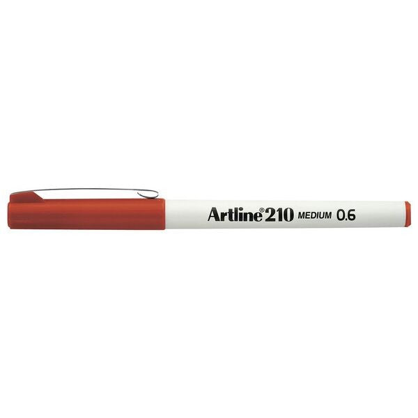 Artline 210 Fineliners 0.6mm Red