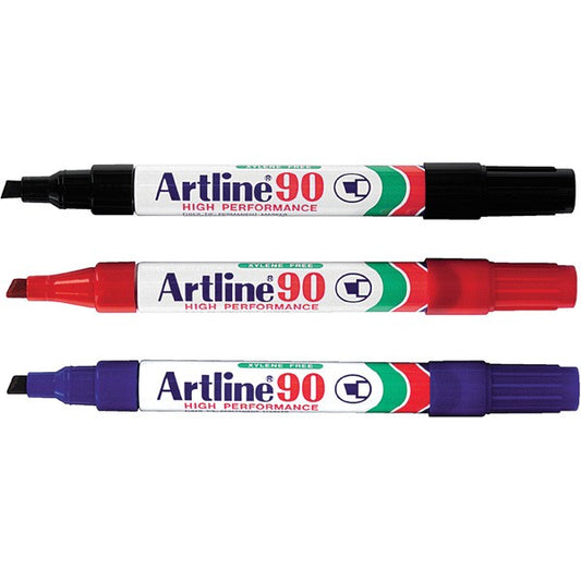 Artline 90 Assorted Pk3 Blk, Red, Blue