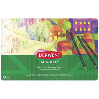 Derwent Academy Coloured Pencils Tin of 36