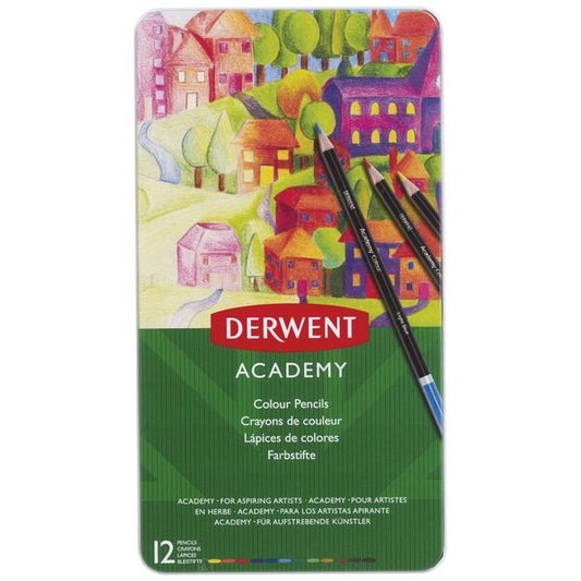 Derwent Academy Coloured Pencils 12 Pack