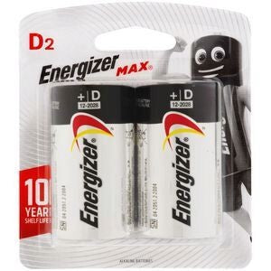 Energizer MAX D Alkaline Batteries 2 Pack