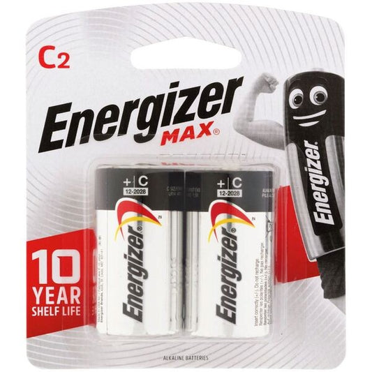 Energizer MAX C Alkaline Batteries 2 Pack