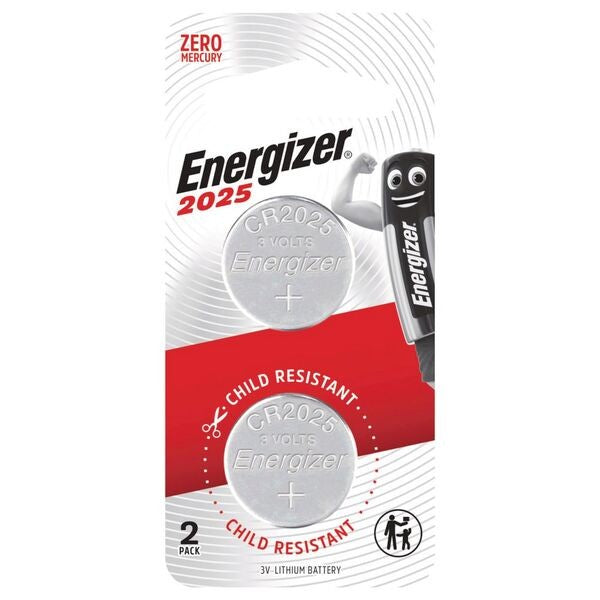 Energizer 2025 Lithium Coin Batteries 2 Pack