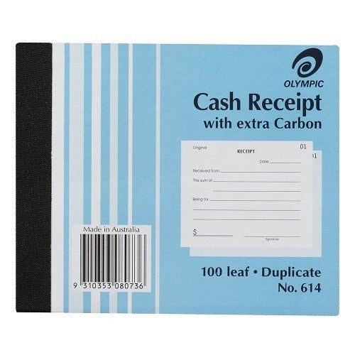 Cash Receipt Books 4x5 Duplicate 614 08073 - 100x125mm with carbon