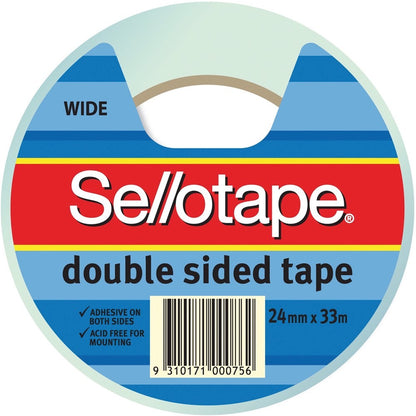 Double Sided Tape Roll Wide 24mm x 33m