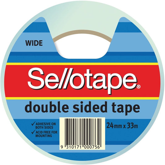 Double Sided Tape Roll Wide 24mm x 33m