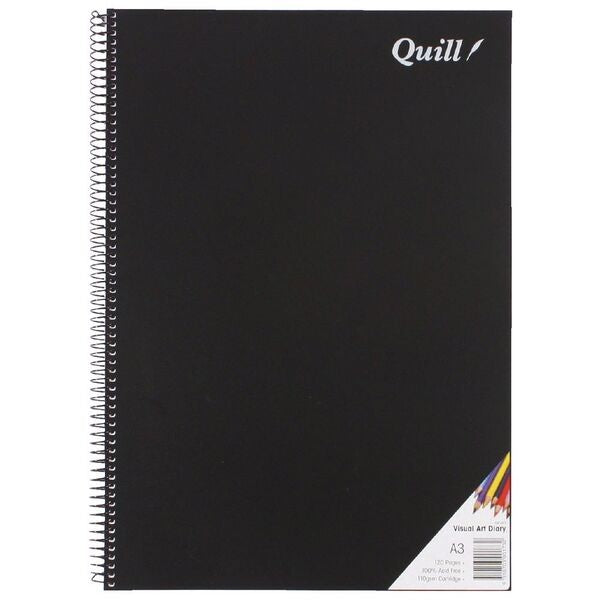 Quill A3 Visual Art Diary 110gsm Black