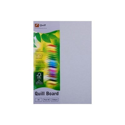 Quill Board 210GSM A4 Pk50 Grey