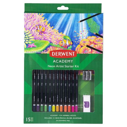 Derwent Academy Neon Pencils Starter Kit