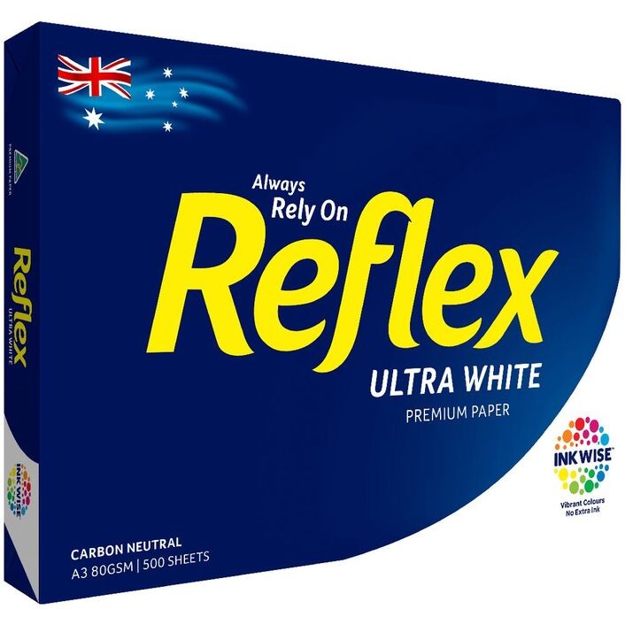 Reflex Ultra White 80gsm A3 Copy Paper 500 Sheet Ream