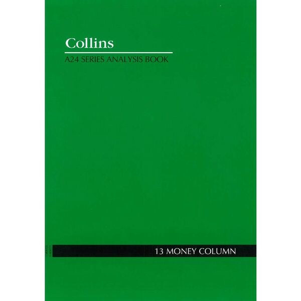Collins A24 A4 Analysis Book 13 Money Column