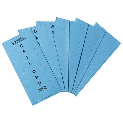Crystalfile Indicator Tab Inserts A-Z Blue 60 Pack