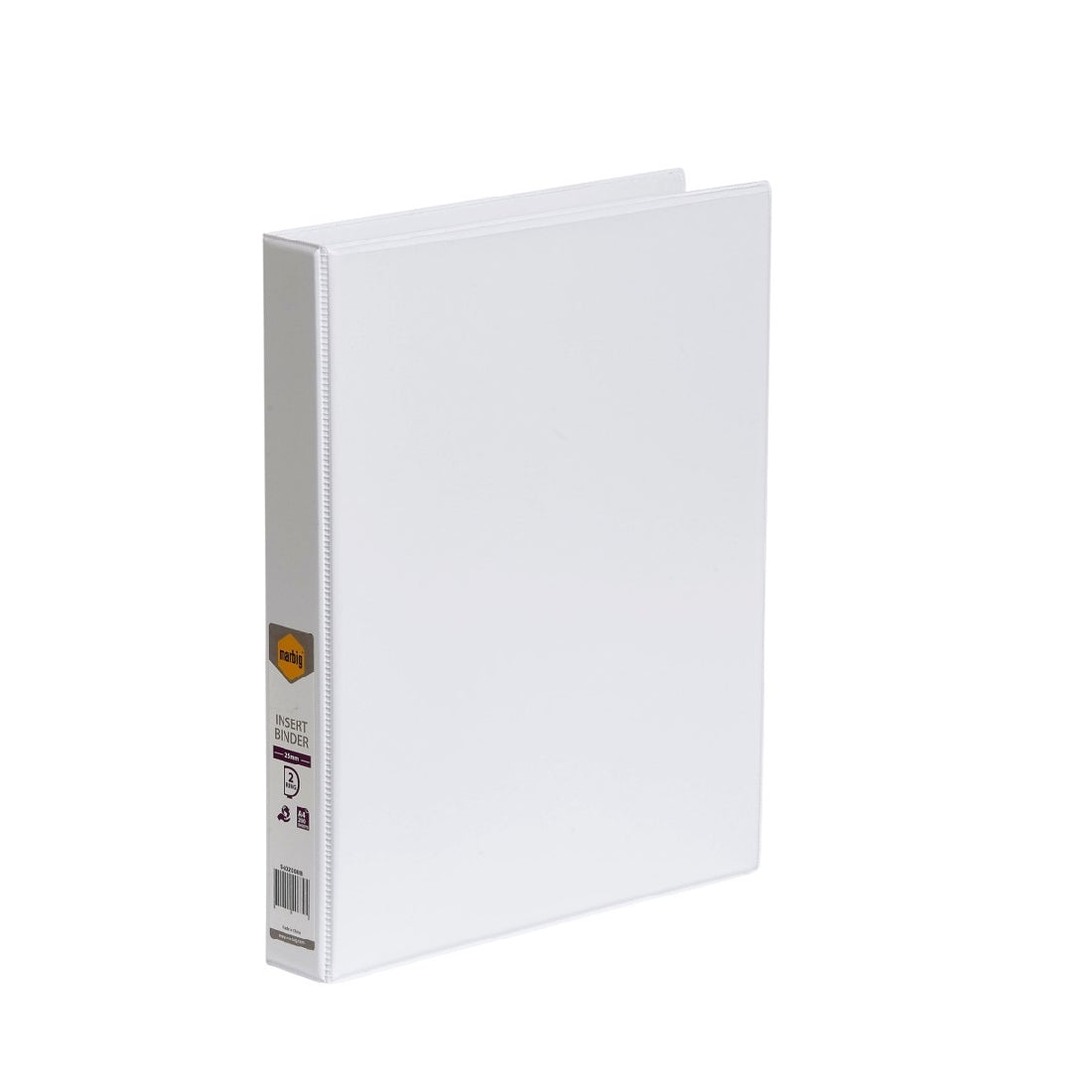 Binder Insert Marbig A4 Clearview 2 D-Ring 25mm White