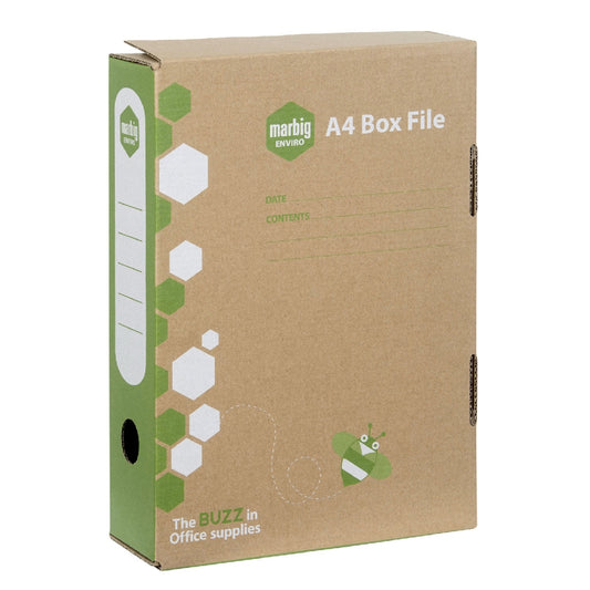 Box Files A4 80mm Kraft with Clip