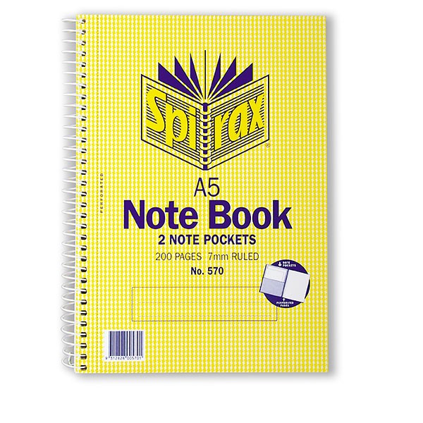 Spirax 570 Notebook A5 200 Page S/O