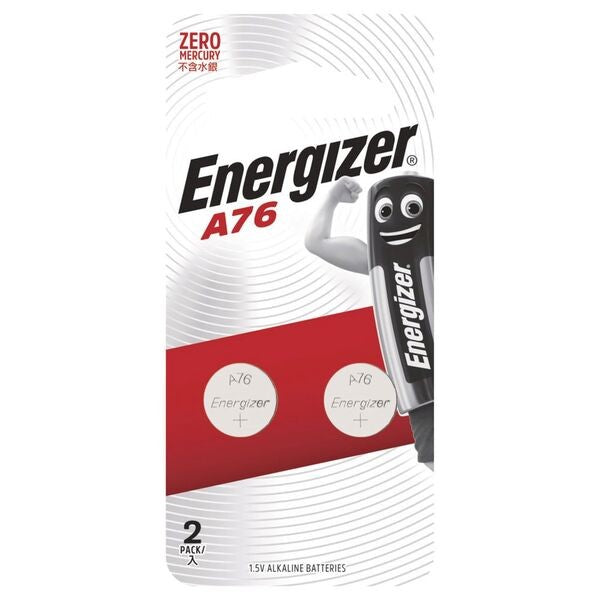 Energizer A76 Alkaline Button Batteries 2 Pack