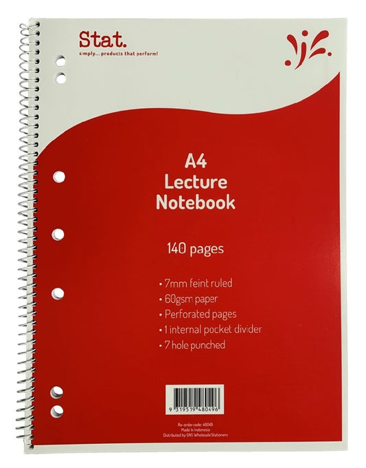 Notebook Lecture A4 140 Pages