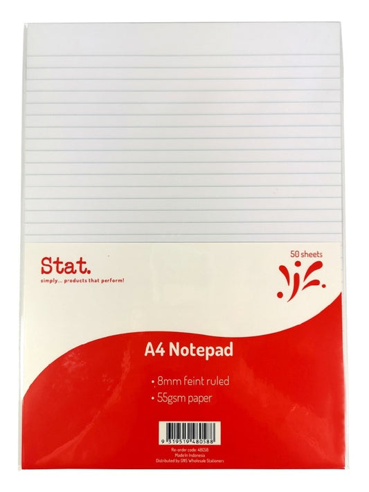 Notepad A4 50 Sheet Stat