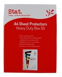 Sheet Protectors Heavy Duty A4 50 Pack