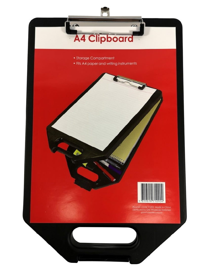 Clipboard A4 with Storage Black