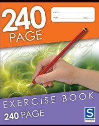 Exercise Book 225x175mm 8mm Ruled 240 Page