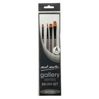 MM Gallery Series Brush Set Acrylic 4pc 3